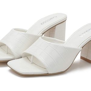 Square Toe Slide Sandals